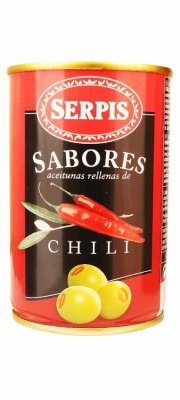 Serpis - Zelené olivy plněné Chili