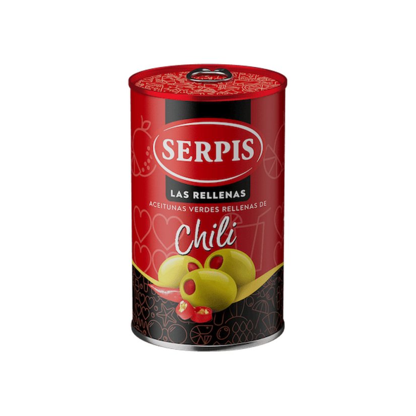 Serpis - Zelené olivy plněné Chili