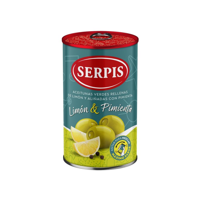 Serpis - Zelené olivy plněné citronem s pepřem